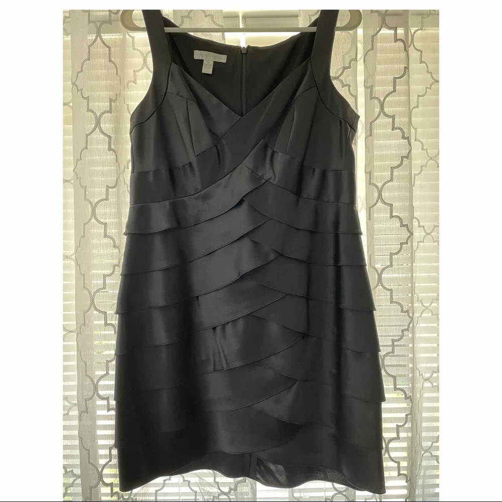 Scalloped satin dress